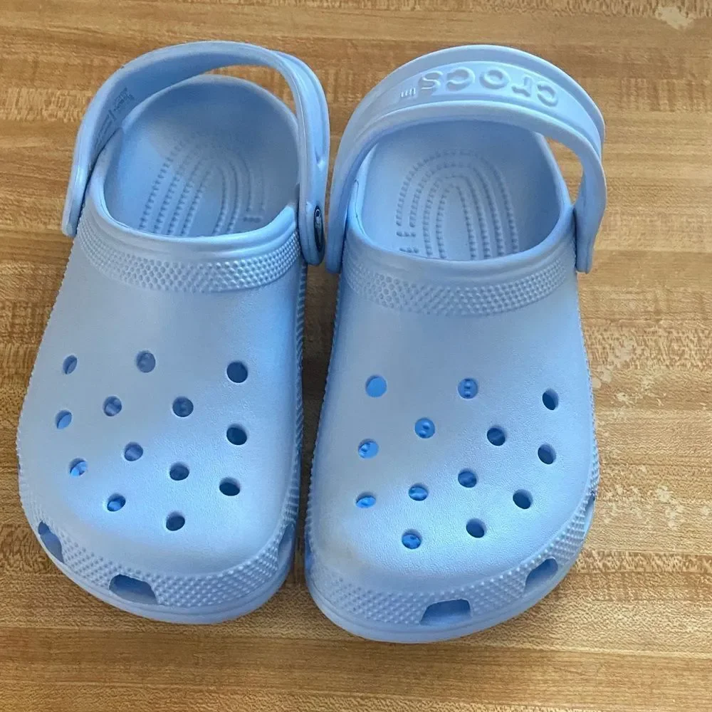 CROCS Kids Light Blue Sandals Size J 2